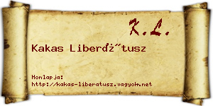 Kakas Liberátusz névjegykártya